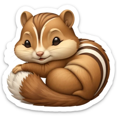 Sleeping chipmunk  sticker