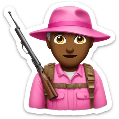 Pink hunting  sticker