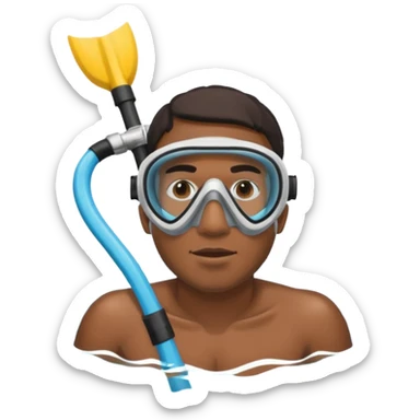 Black man snorkeling sticker