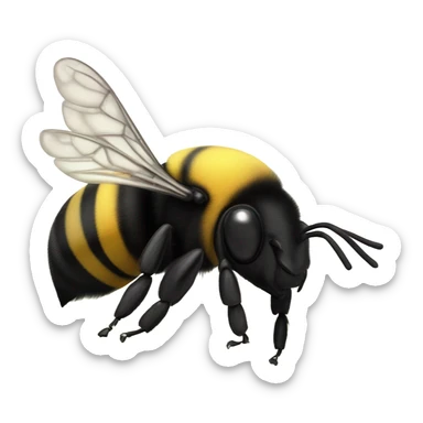 Bumblebee flying to a flower  sticker