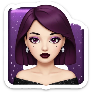 Glitter noir darling sticker