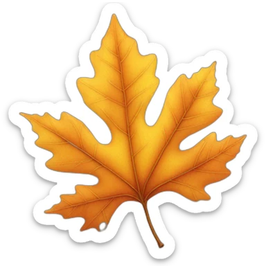 Autumn leaf sticker