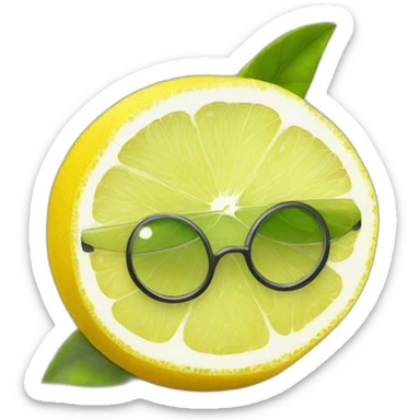 Citron couper qui brille sticker