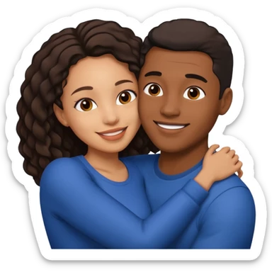 Ebony couple, light skin female brown skin male sexual  sticker