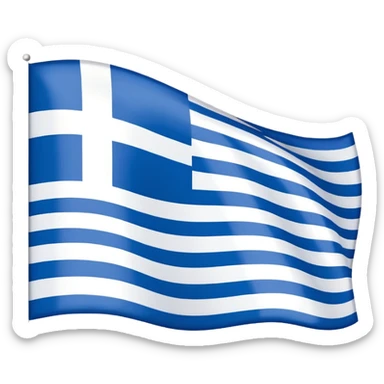 Greece flag without blue stripes, only white stripes sticker