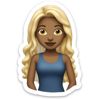 Blonde girl in New York City  sticker