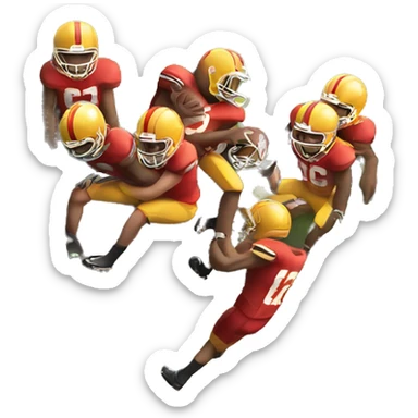 Sad Football team free falling off a cliff sticker