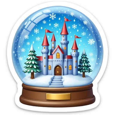 snow globe winter fantasy sticker