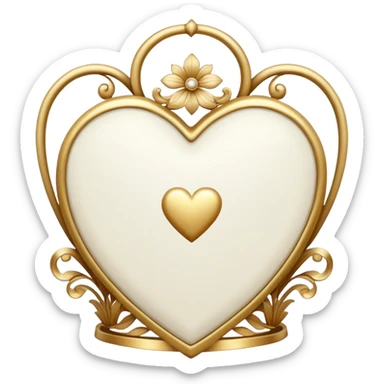 White and gold romantic vintage aesthetic  sticker