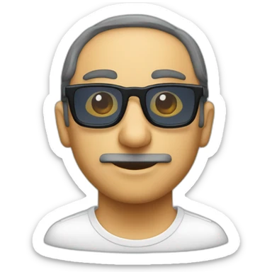 Zemmour avec des lunettes de soleil pixel sticker