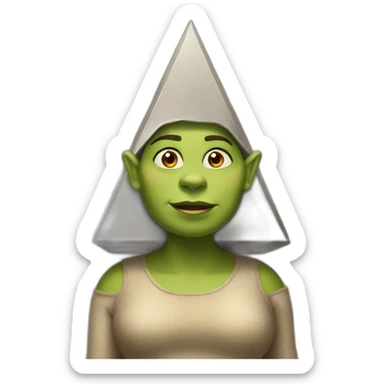fiona from shrek as a pyramid sticker