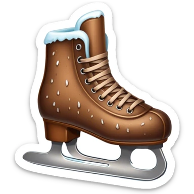 Poop ice skating  sticker