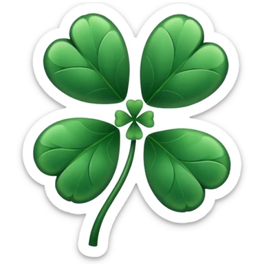 Trébol de 5 hojas negro sticker