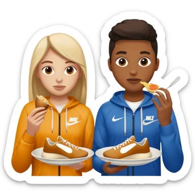 i want two person nicke eatche athore sticker