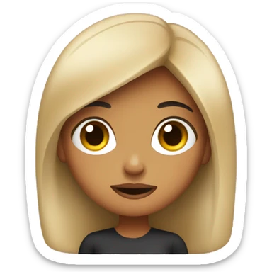 a black hair, tan skin girl disgusted  sticker