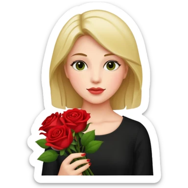 Woman holding rose bouquet

























 sticker