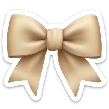 Beige bow sticker