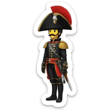 Hussar wears black sticker