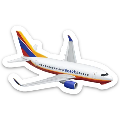 southwest airlines airplane sticker