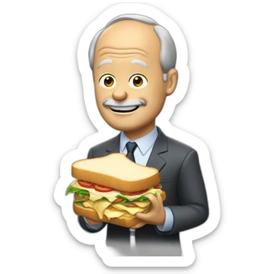 frasier crane eating a sandwich sticker