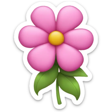 Pink flowers with bow sticker