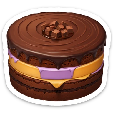 big circle Chocolate Brownie cake sticker