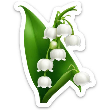 Lily of the valley flower  sticker
