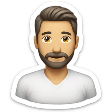 homme avec une coupe au bol sticker