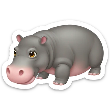 Hippopotame bébé sticker