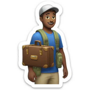 Mrbeast with a suitcase sticker