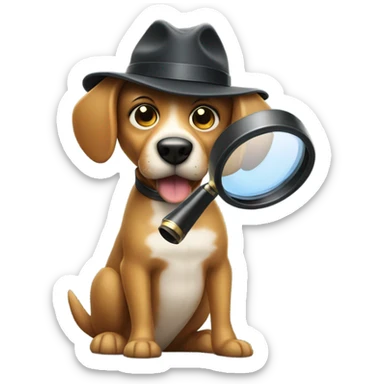 Dog detective sticker
