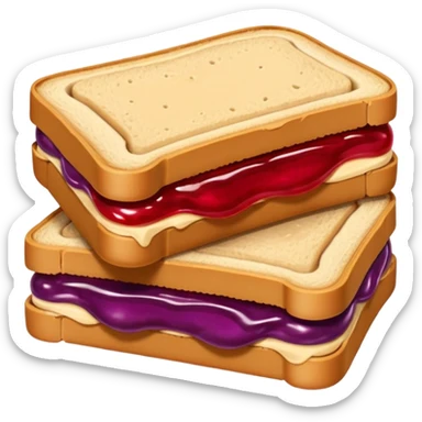peanut butter jelly sandwich sticker