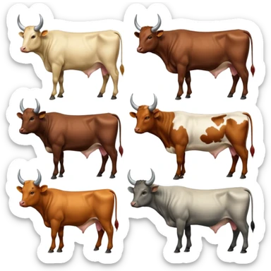 i need a emoji which can show comparison of a diffrent cattle breeds sticker