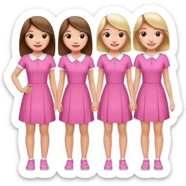 group of cute sorority girls  sticker