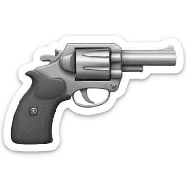 pistol with grey bow wrapped around handle sticker