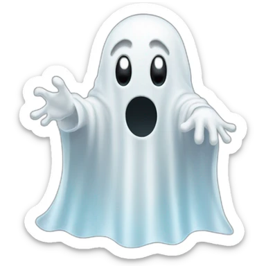 ghost-emoji-with-piece-sign sticker