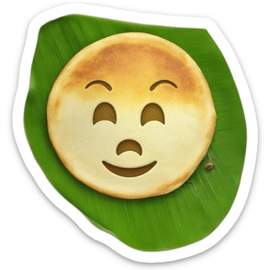 dosa on banana leaf sticker