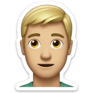 A man points to his eye sticker