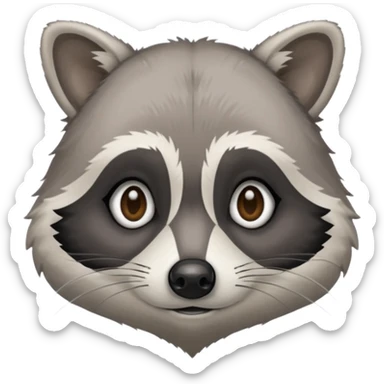 a sick raccoon  sticker
