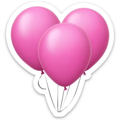 Pink balloons sticker