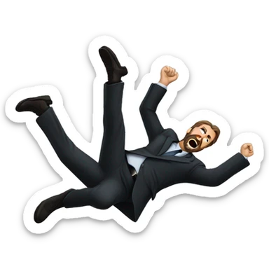 Hans Gruber Falling sticker