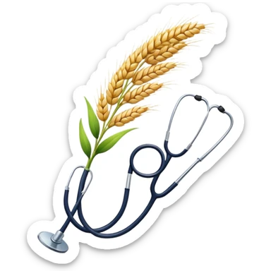 a single emoji combining a wheat stalk and a medical stethoscope sticker