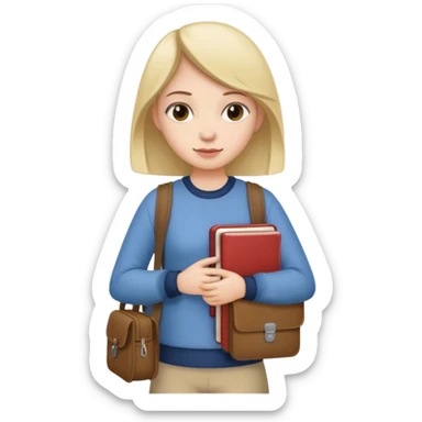 a girl that carry to much stuff like laptop, small bag, tumblr, books, and other stuffs sticker