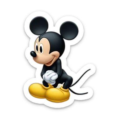 Mickey qui fait un doigt d'honneur sticker