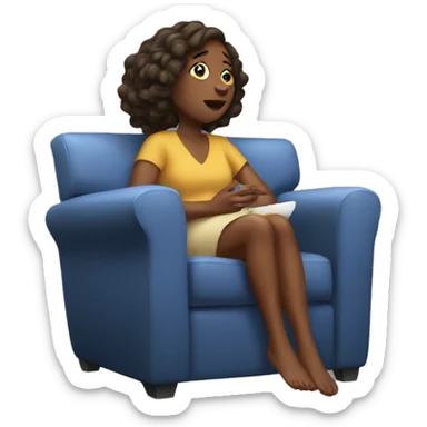 Lady binge watching t v  sticker