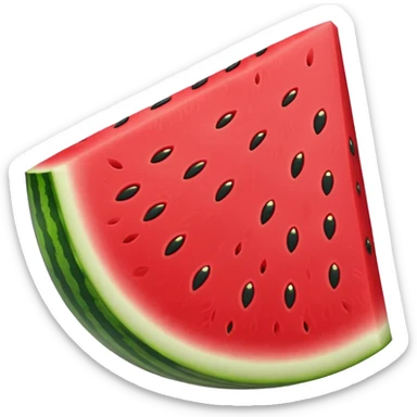 Cartoon Watermelon triangle one slice sticker
