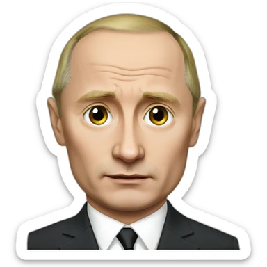 putin with black eye portrait sticker