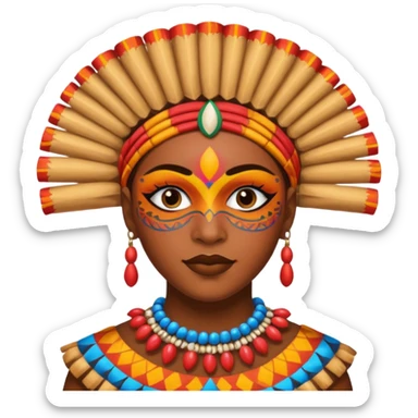 cara pintada candombe sticker