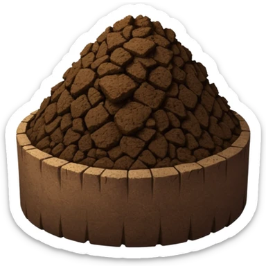 a pile of peat moss sticker