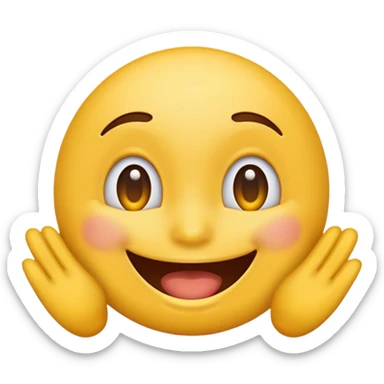 really really happy emoji, exaggerated joyful expression, bright colors, classic emoji style sticker